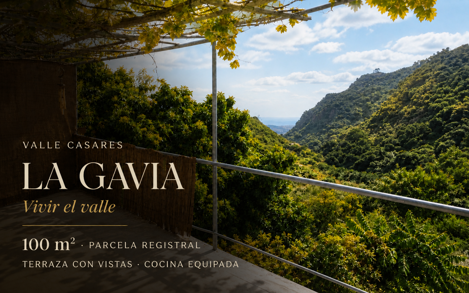 La Gavia — propiedad con terraza y vistas al Valle Casares