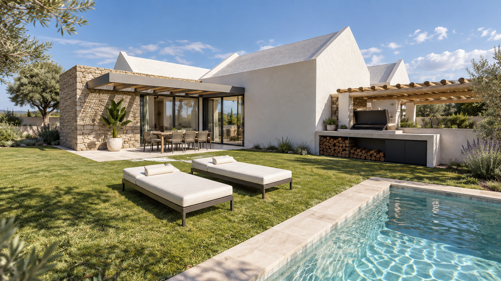 Vivienda de Urbanización Tajinaste con jardín, pérgola y piscina privada, Valsequillo, Gran Canaria
